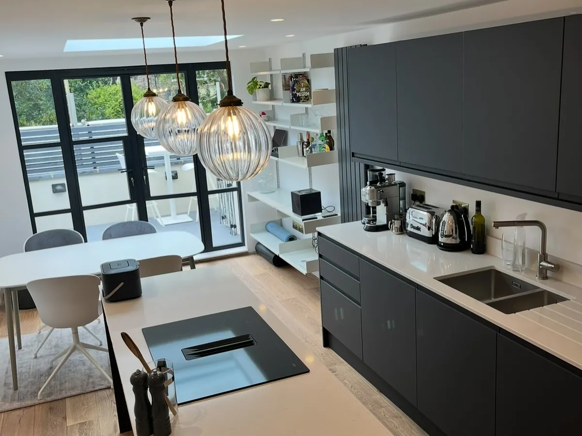 Sleek modern kitchen deep cleaned by Bethel Property Care in London